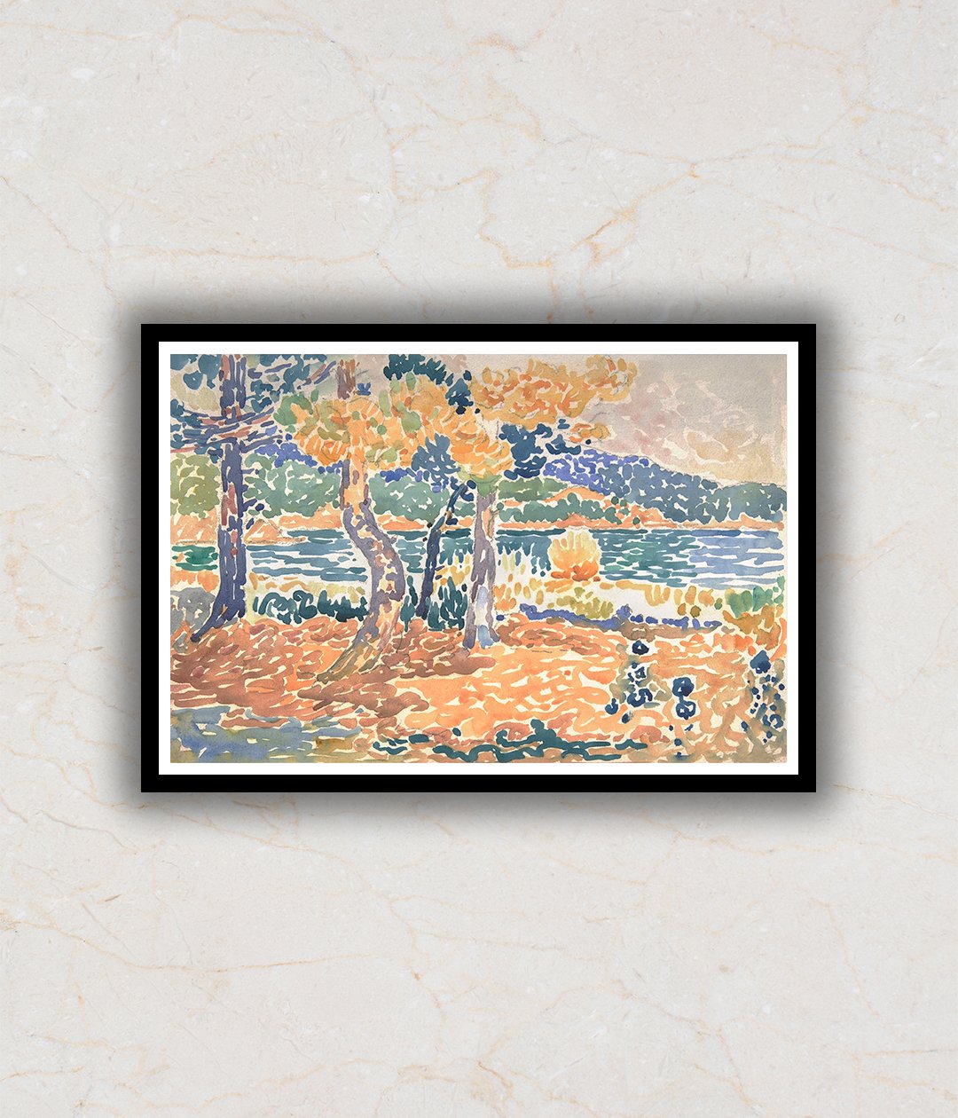 "Pines on the Coastline Abstract Art by Henri-Edmond Cross"
