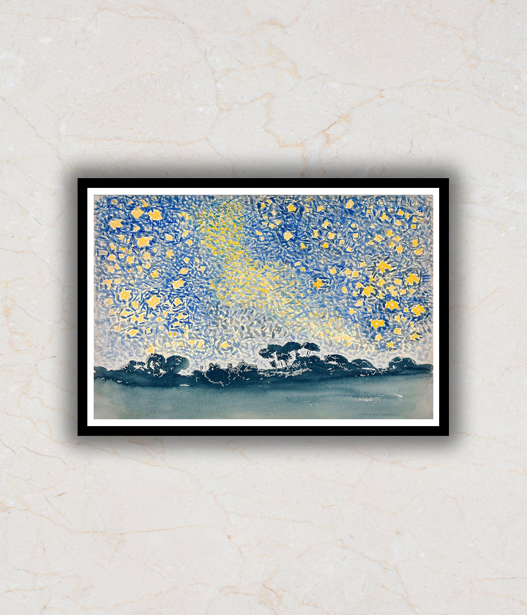 "Landscape with Stars Abstract Painting by Henri-Edmond Cross"