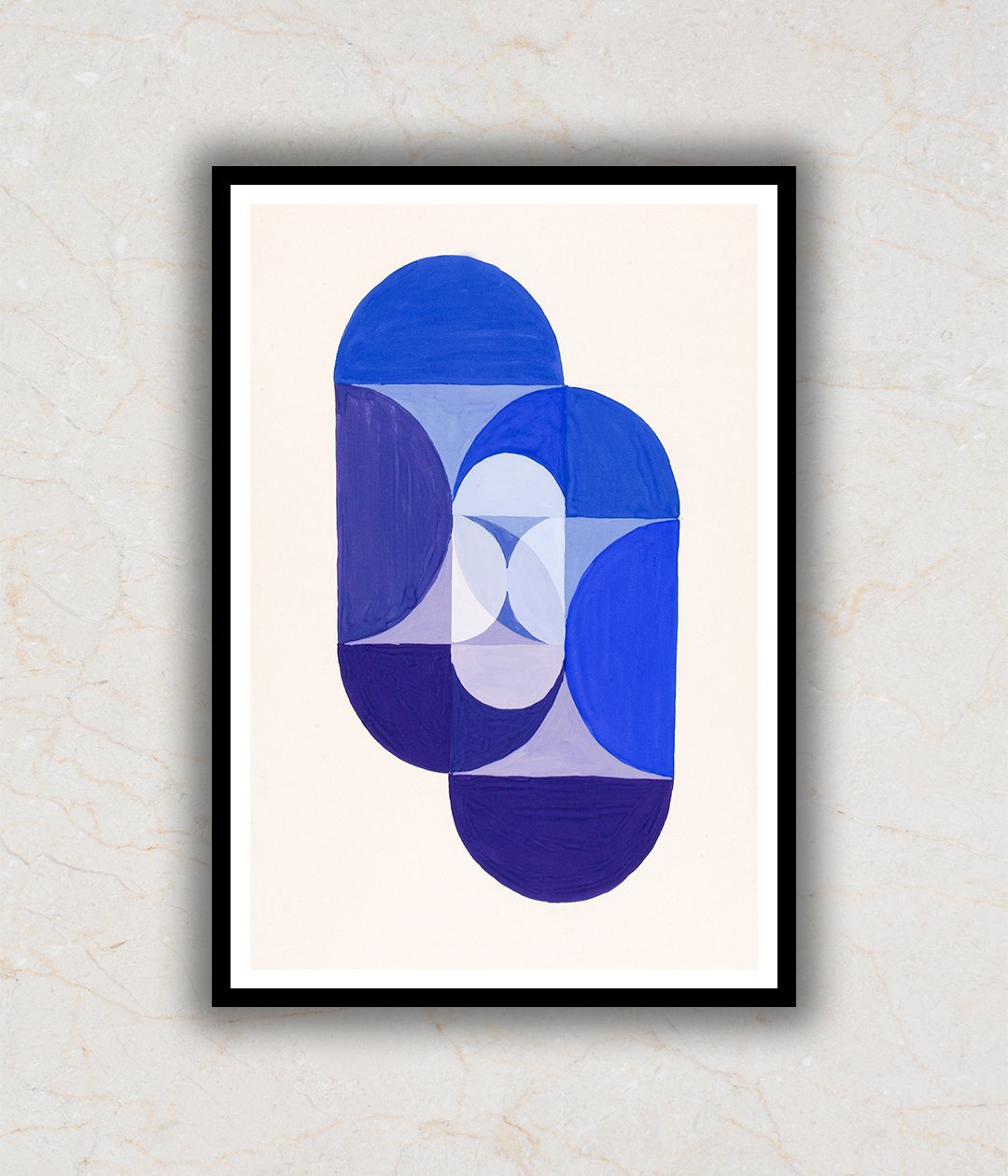 "Key Blue Abstract Painting"