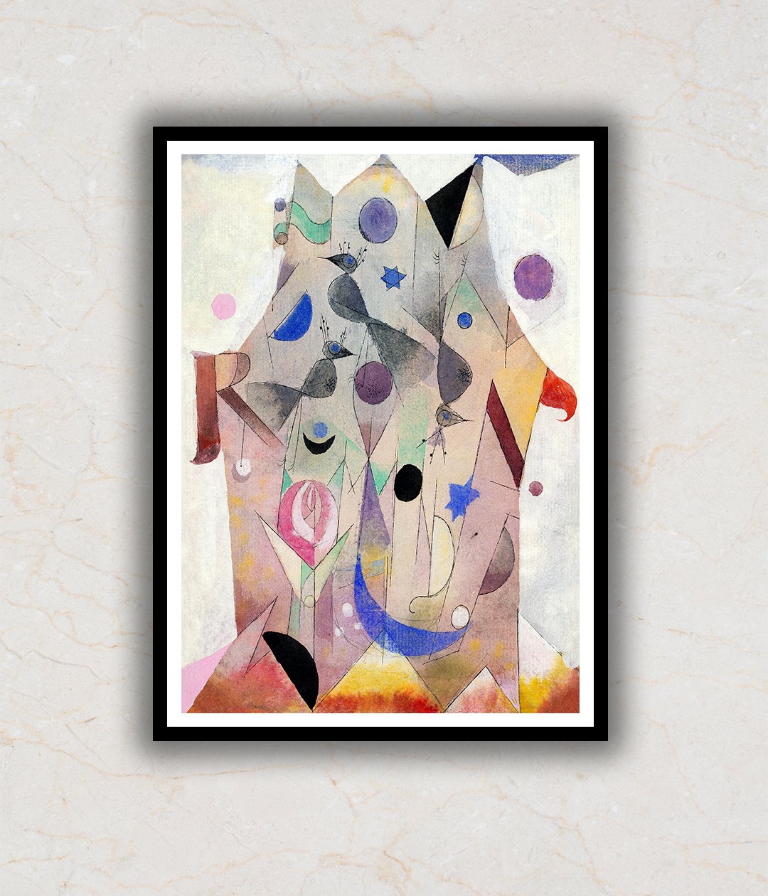 "Persian Nightingales Abstract Painting by Paul Klee"