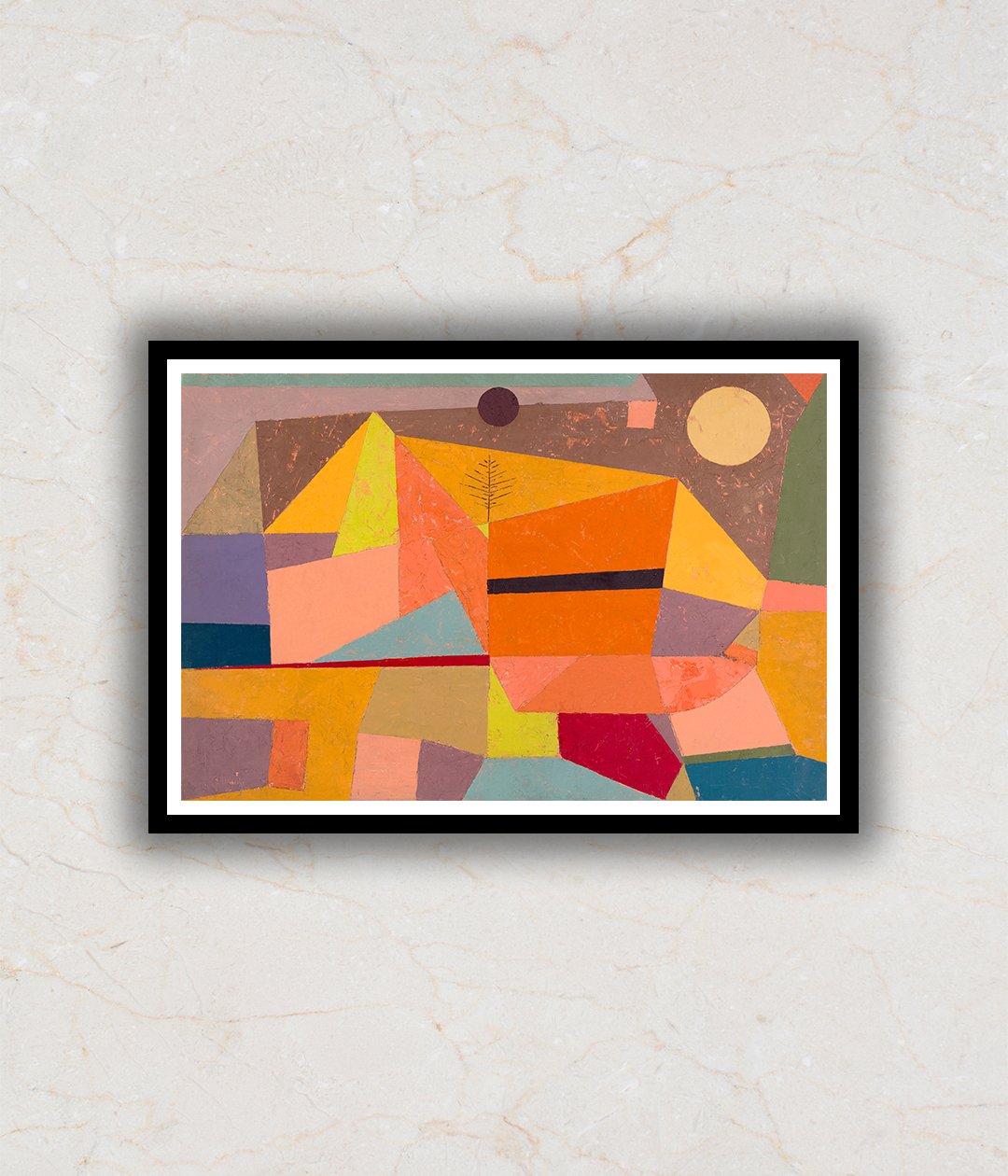 "Joyful Mountain Landscape Abstract Painting by Paul Klee"