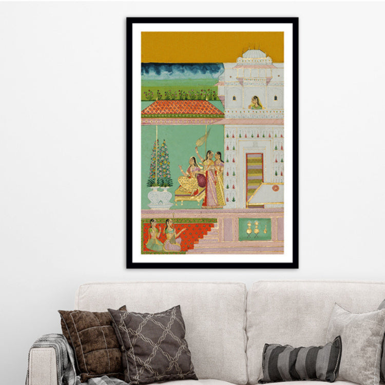"Gunakali Ragini Indian Miniature Art Painting For Home Wall Art Decor"