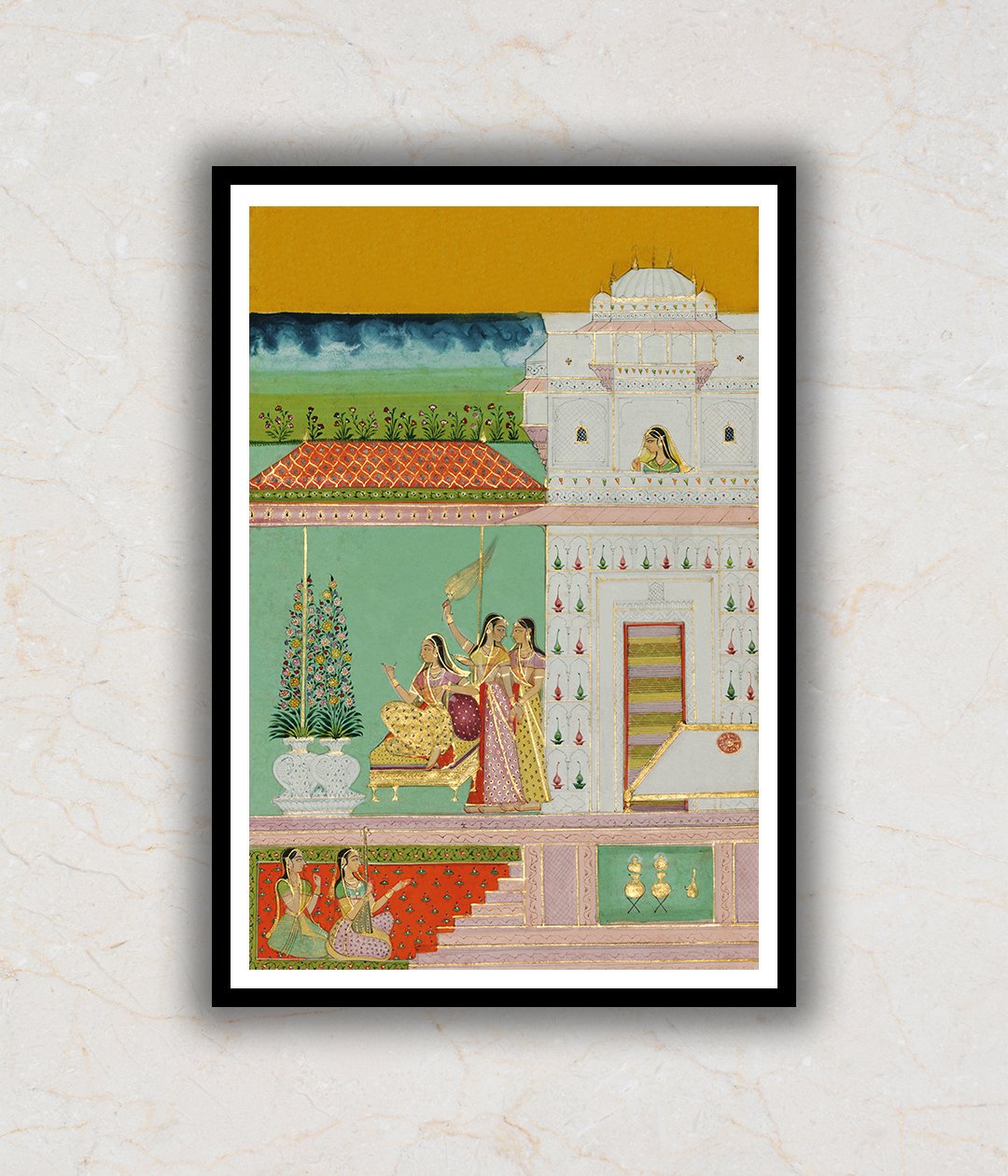 "Gunakali Ragini Indian Miniature Art Painting For Home Wall Art Decor"