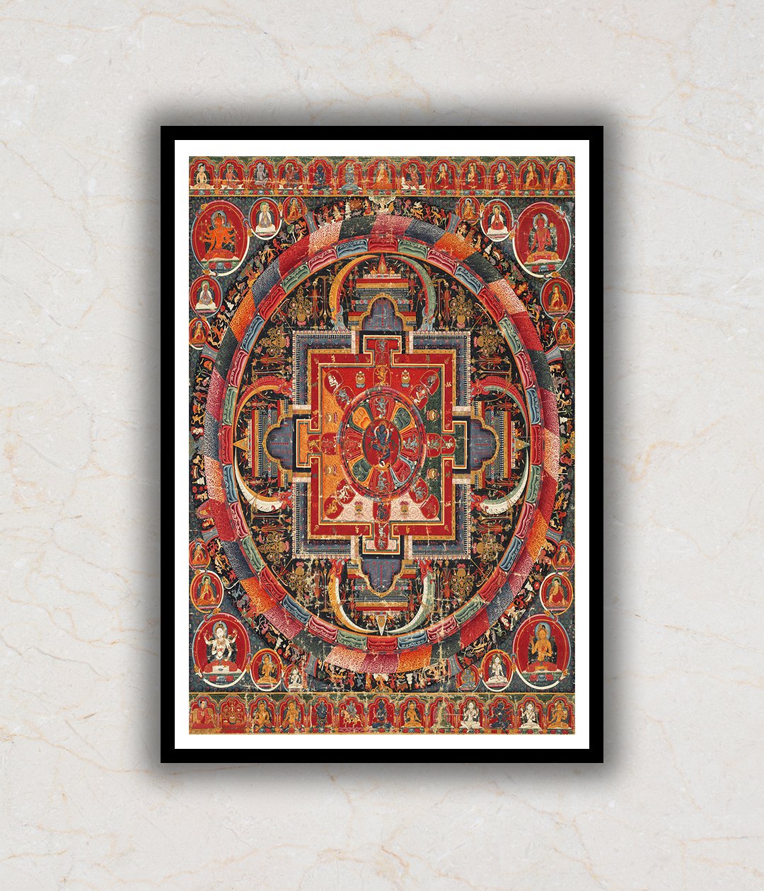 "Antique Mandala of Nairatmya Buddha Painting"