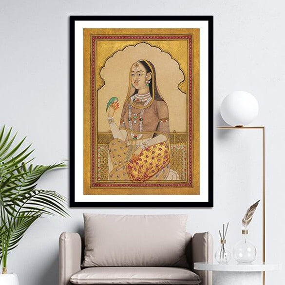 "Maiden Rajasthani Art Painting For Home Wall Art Decor"