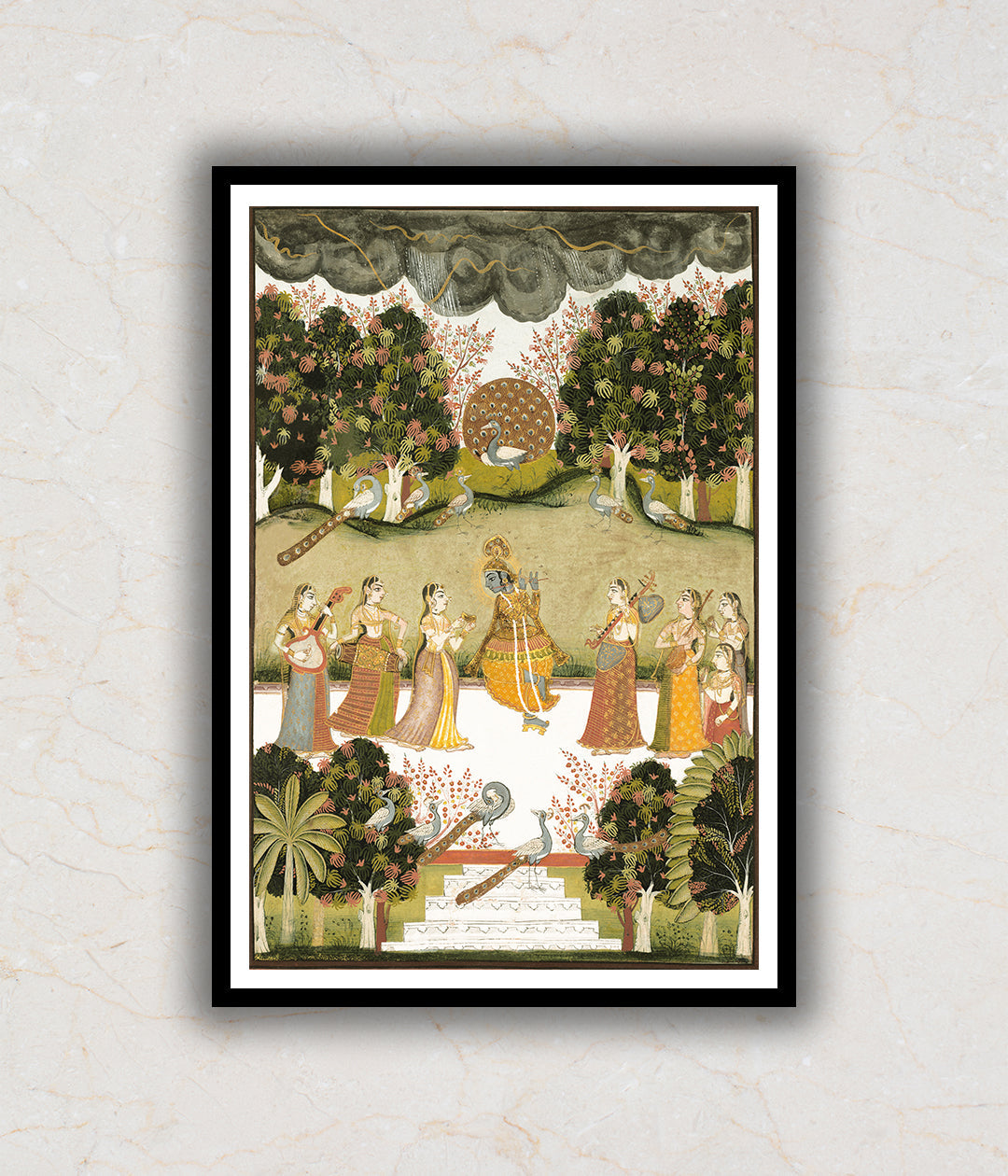 "Krishna Raasleela Art Painting For Home Wall Art Decor"