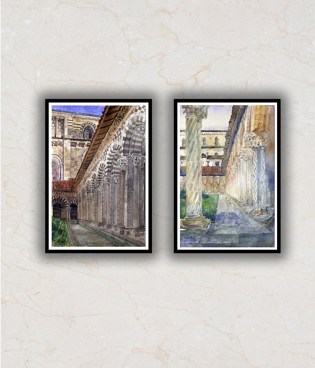 "Cathedral at Monreale, Sicily ByCass Gilbert Landscape Artwork"