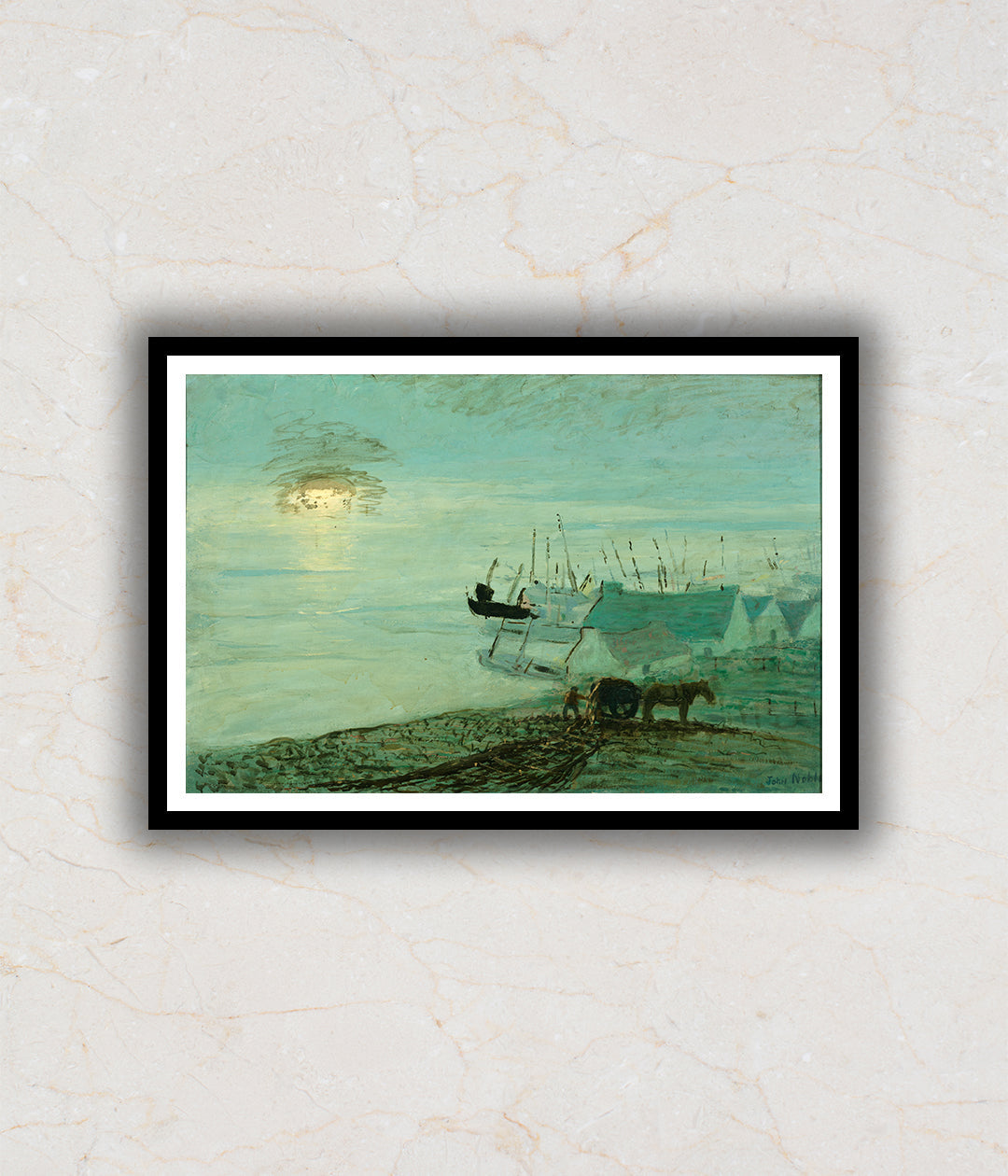 "Beach Scene Artist- George Bellows by John Noble Landscape Painting"