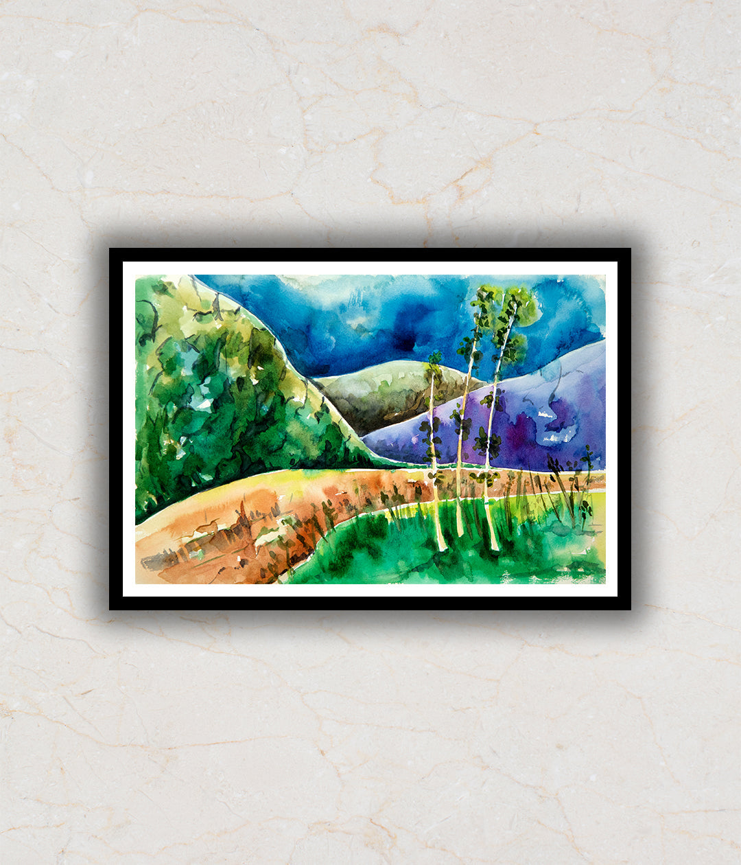 "Farm Watercolor Painting by Saroop Bhatia"
