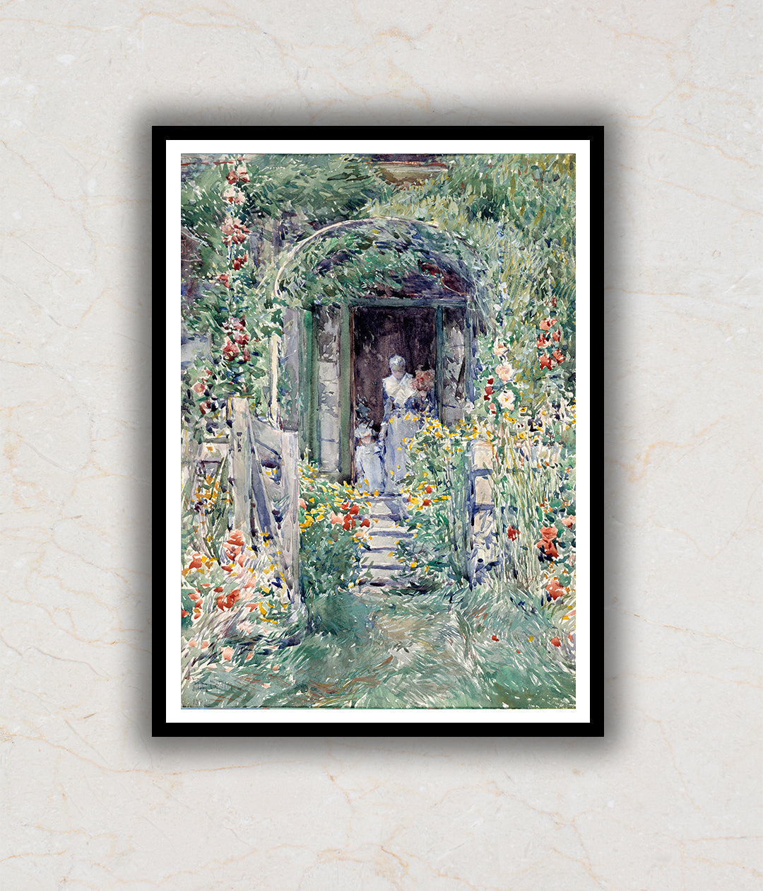 "The Garden in it's Glory Floral Painting by Childe Hassam"