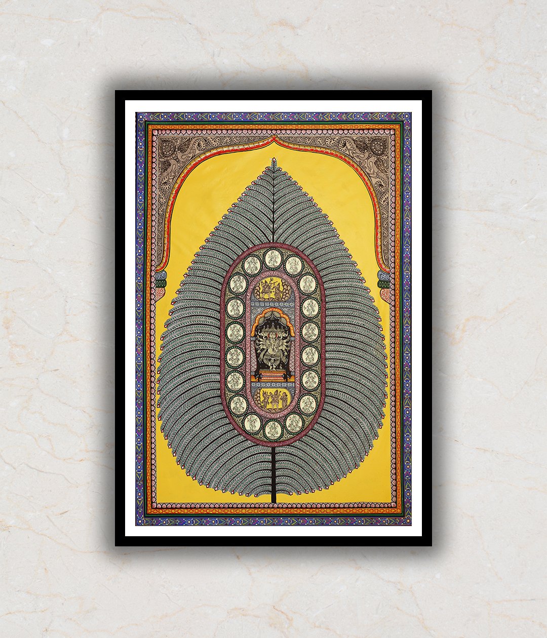 "Incarnation of Ganesh/Ganpati Artwork Pattachitra Art Painting For Home Wall Art Decor"