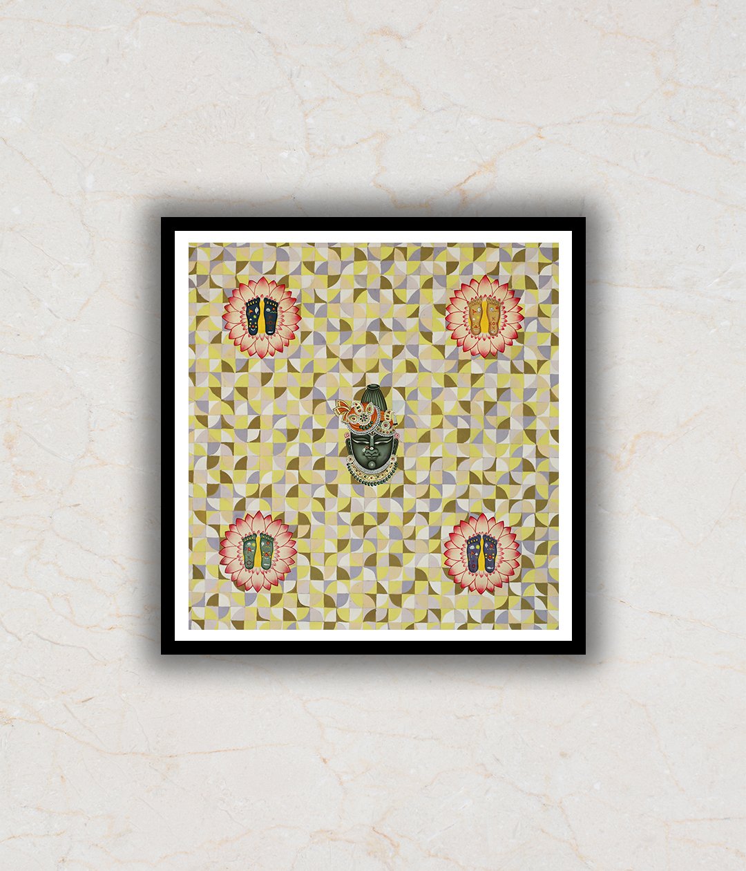 "Contemporary Shrinath ji (Shri Krishna) Pichwai Art Painting For Home Wall Art Decor"