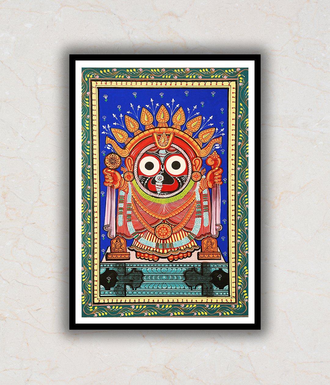 "The Jagannath Darbar Pattachitra Art Painting For Home Wall Art Decor 2"