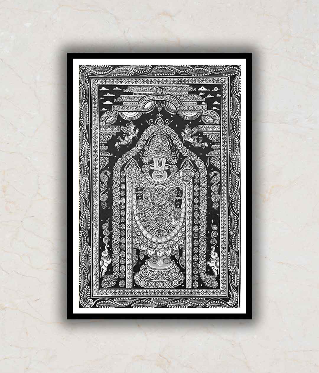 "Tirupati Balaji Pattachitra Art Painting For Home Wall Art Decor 2"