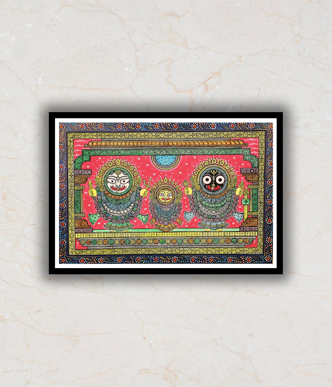 "The Jagannath Darbar Pattachitra Art Painting For Home Wall Art Decor"