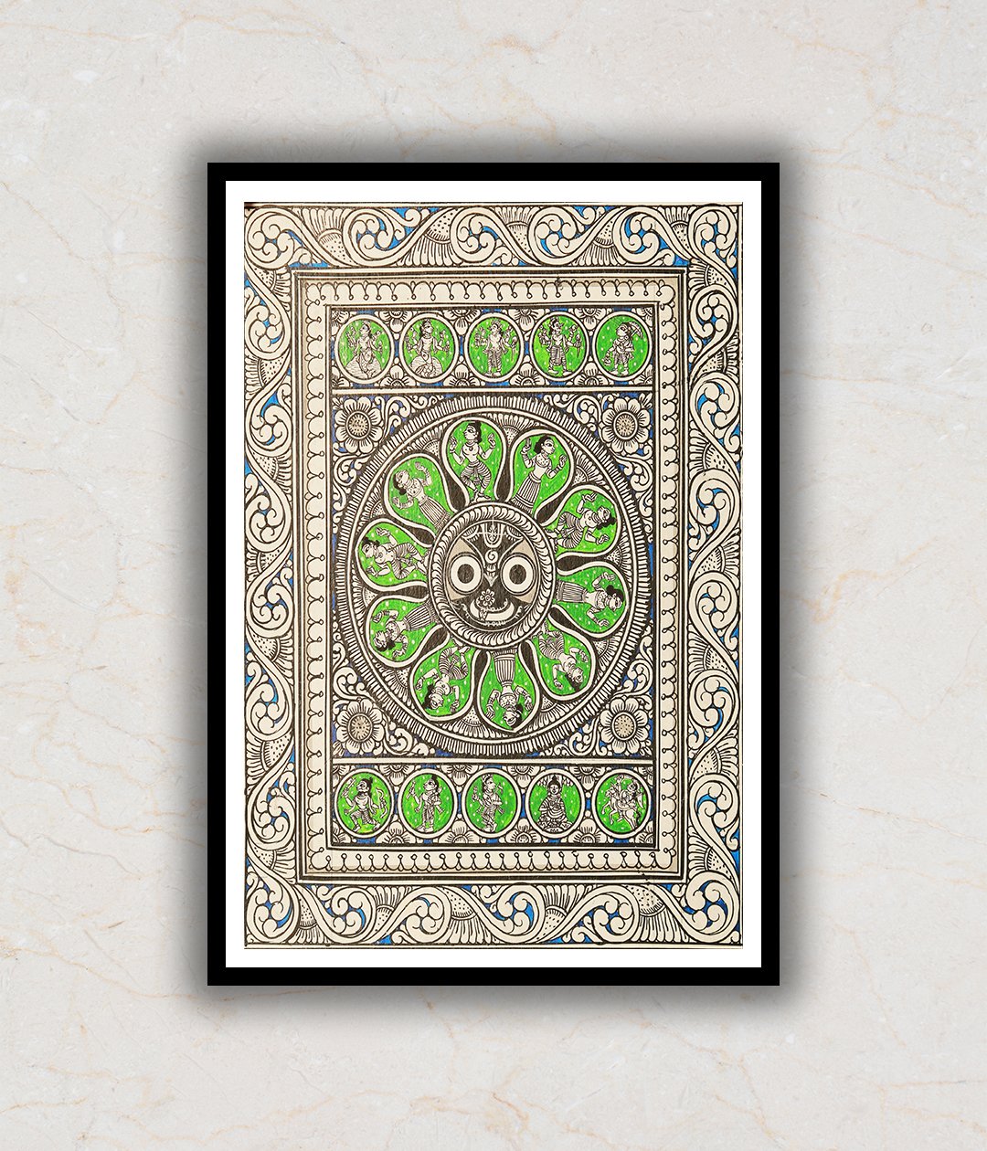 "Pattachitra Mandala Art Painting For Home Wall Art Decor"