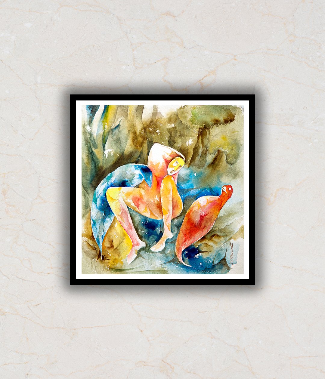 "The Forest Thinker Abstract Art Painting"