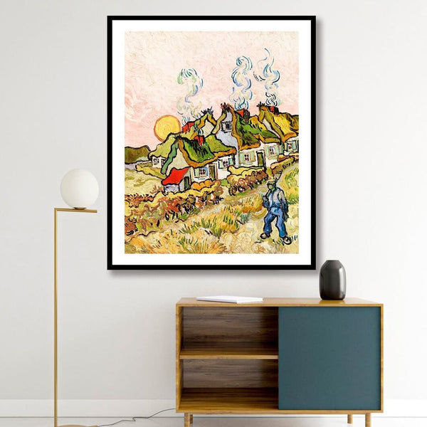 "Houses and Figure Vincent Van Gogh Painting 1"