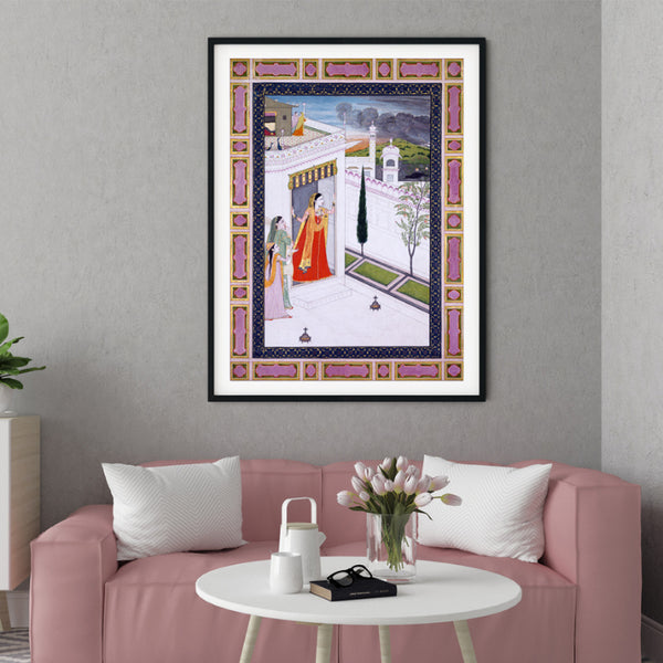 "Waiting to Welcome Her Lover Rajasthani Art Painting For Home Wall Art Decor"