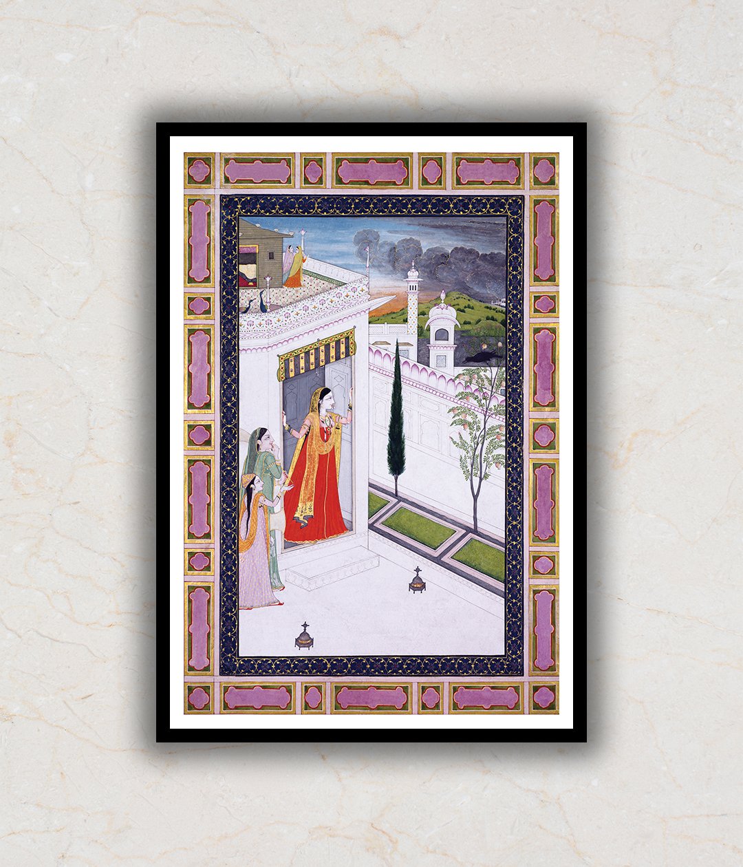 "Waiting to Welcome Her Lover Rajasthani Art Painting For Home Wall Art Decor"