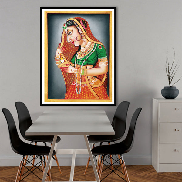 "Ragini Woman Portrait Pichwai Painting 4"