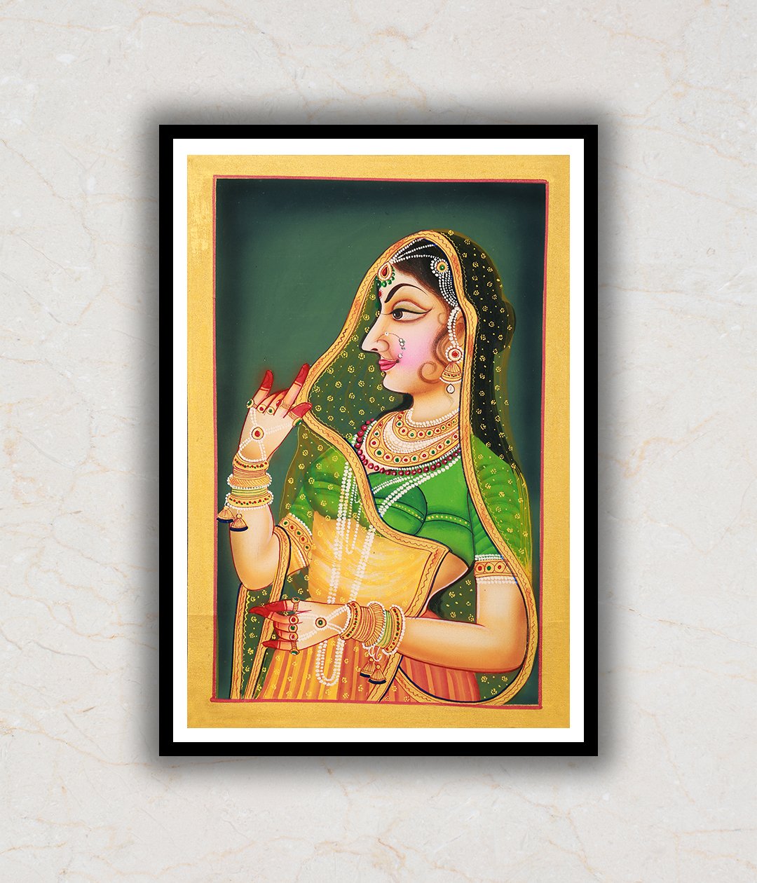 "Ragini Woman Portrait Pichwai Art Painting For Home Wall Art Decor 5"