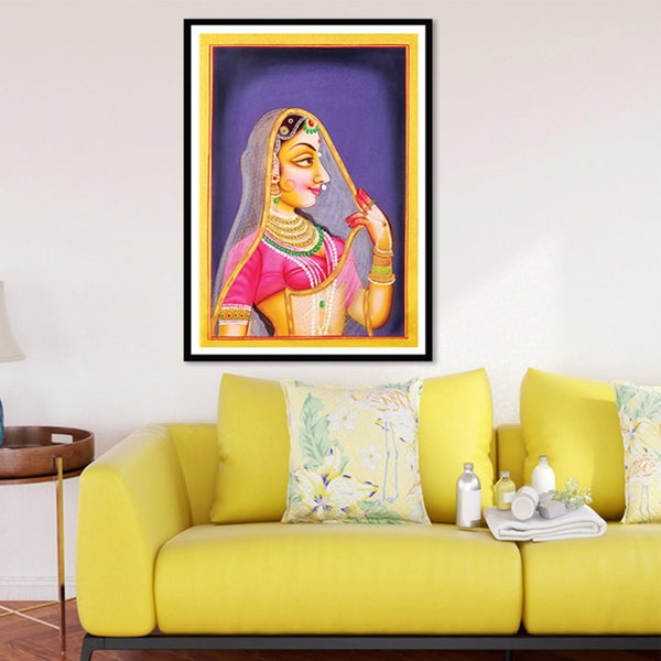 "Ragini Woman Portrait Pichwai Painting 11"