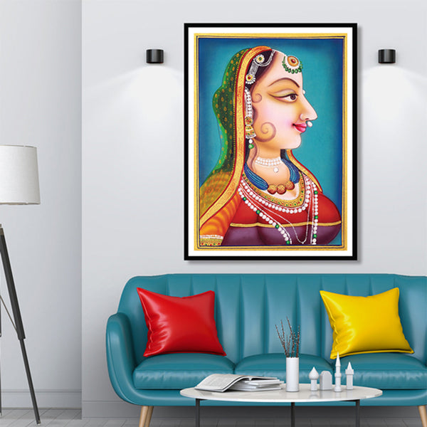 "Ragini Woman Portrait Pichwai Painting 9"