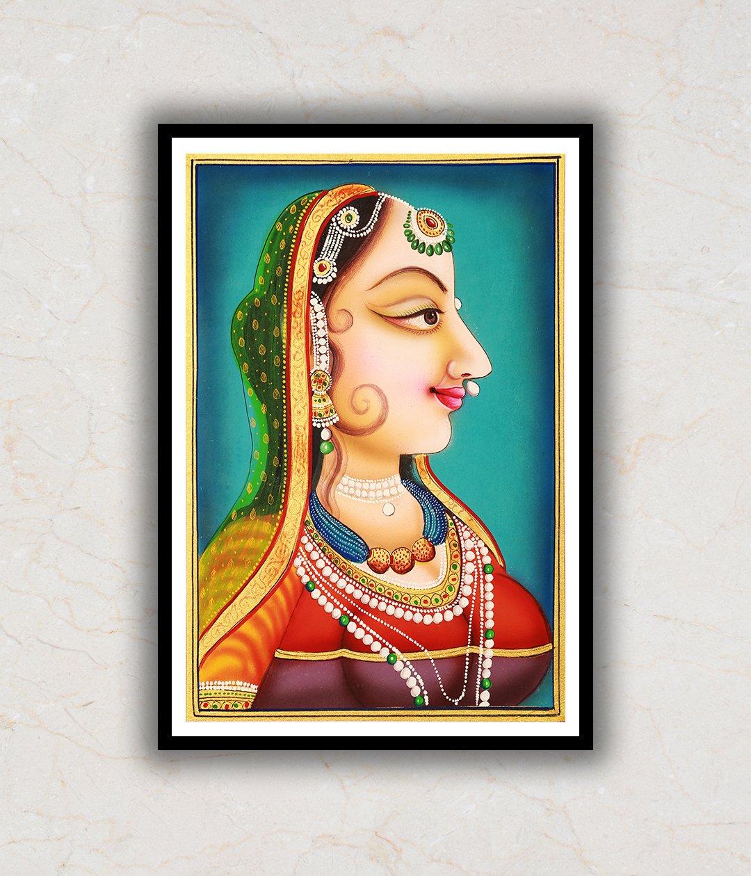 "Ragini Woman Portrait Pichwai Art Painting For Home Wall Art Decor 3"