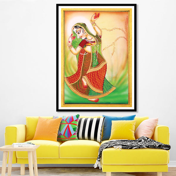"Ragini Woman Dancing Pichwai Painting 7"