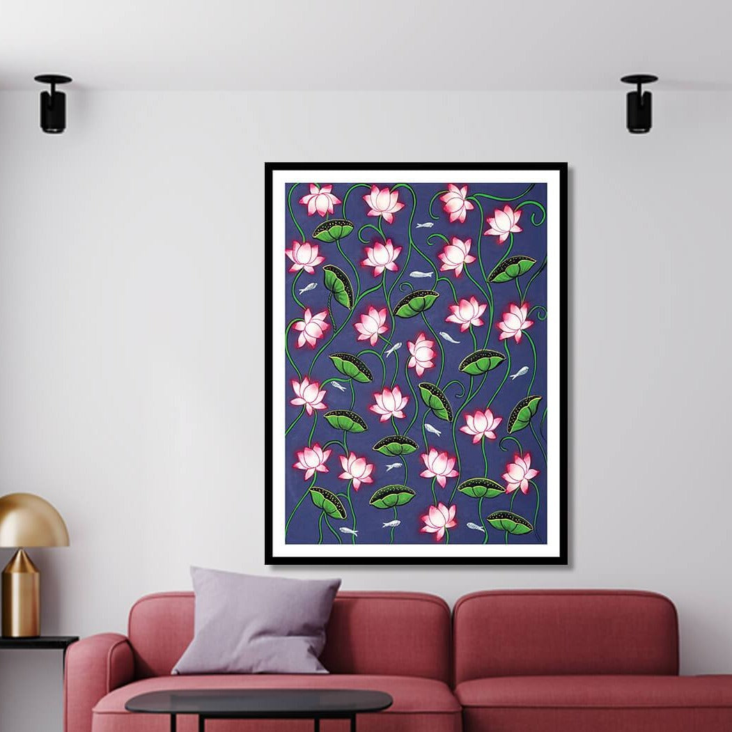 "Lotus Pichwai Painting 1"