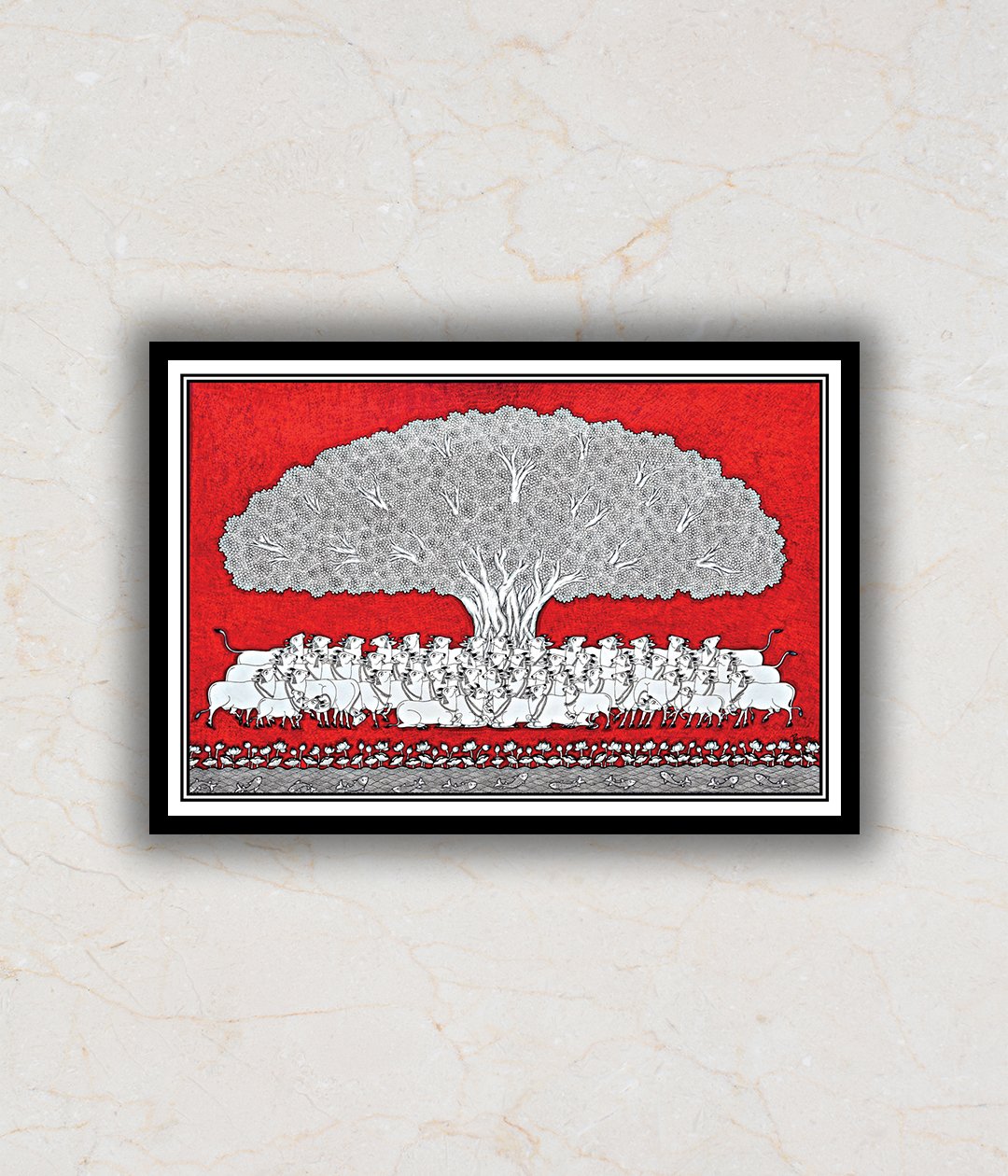 "Tree of Life Pichwai Phad Art Painting For Home Wall Art Decor"