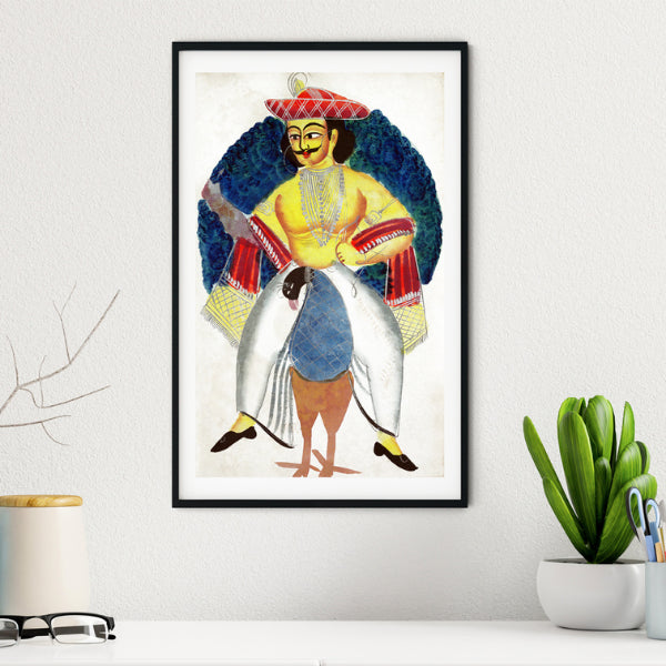 "Kartikeya Kalighat Paintin1"