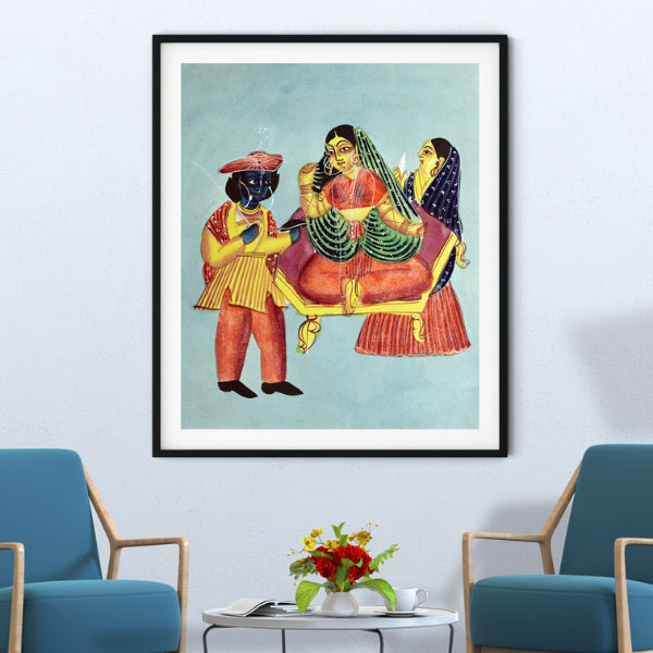 "Rai Raja Kalighat Paintin1"