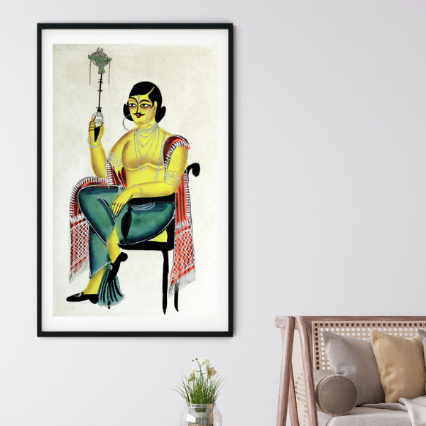 "English Babu Kalighat Painting 1"