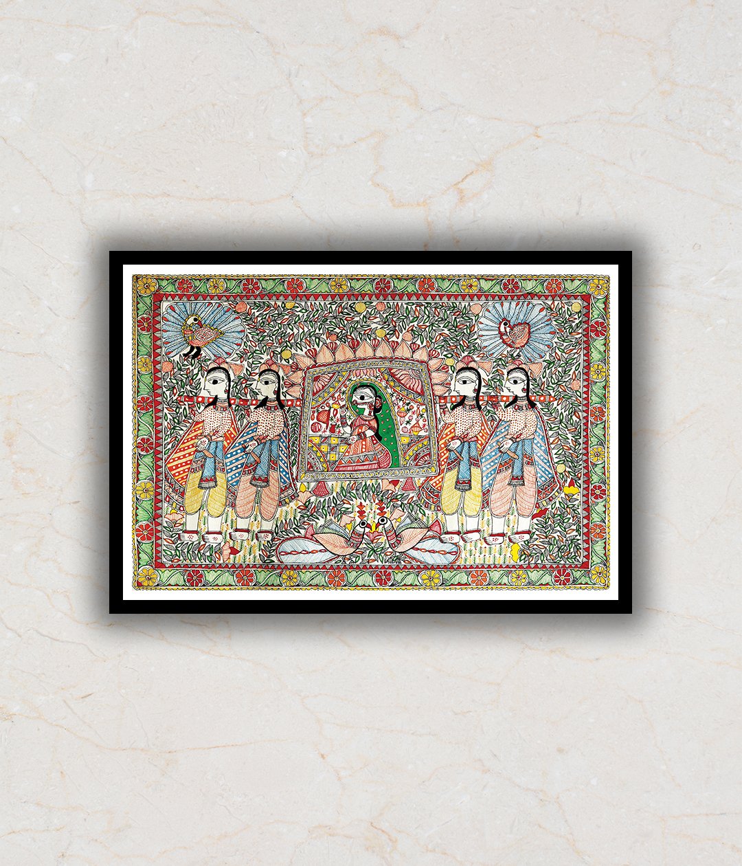 "Doli Madhubani Art Painting For Home Wall Art Decor"