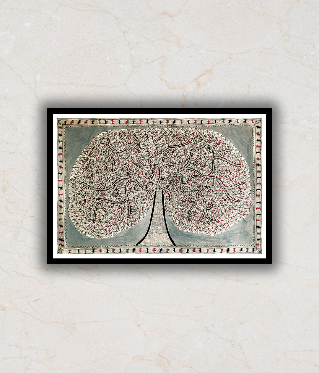 "Tree of Life Painting Madhubani Art Painting For Home Wall Art Decor"