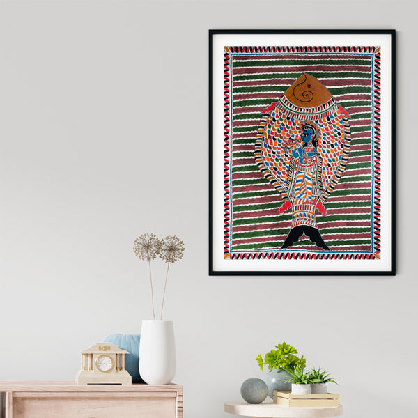 "Lord Krishna Madhubani Painting 1"