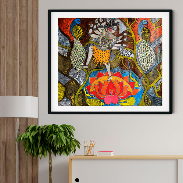 "Shiva Tandav Madhubani Painting 1"