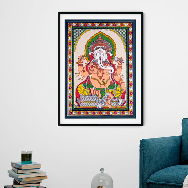 "Ganesha's Blessings Pattachitra Painting 1"