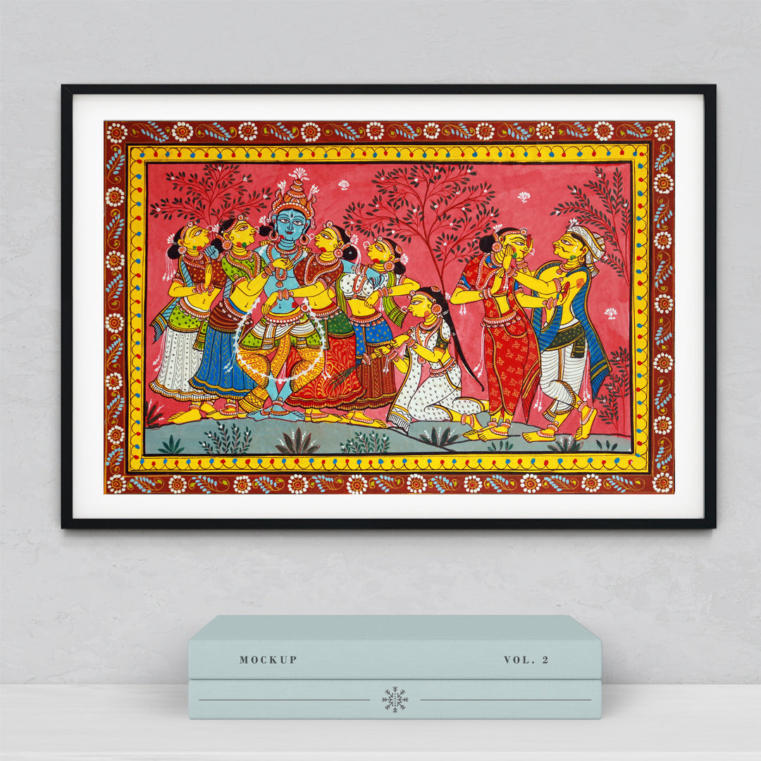 "Krishna Raas Leela Pattachitra Painting 1"