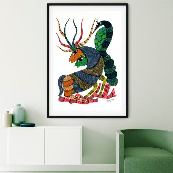 "Deer Gond Painting 1"