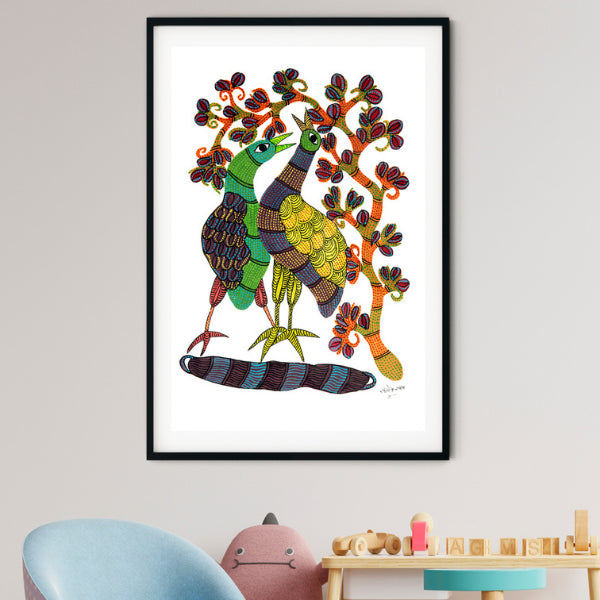 "Peacocks Gond Painting 2"