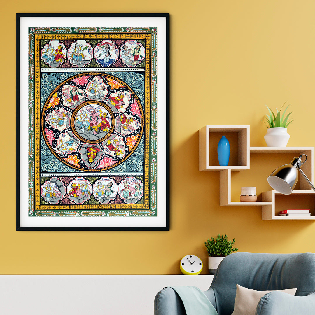 "Shri Ganesha Journey Pattachitra Art 1"