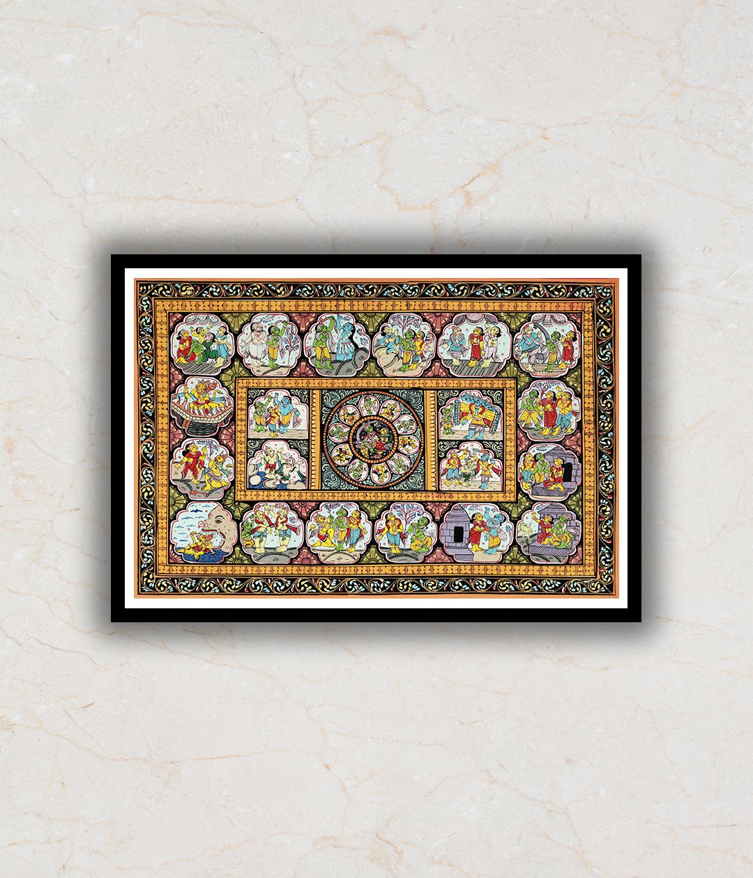 "The Legend of Ramayana Pattachitra Art Painting For Home Wall Art Decor"