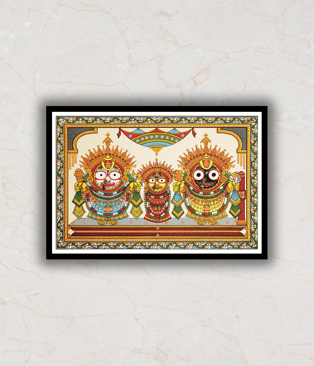 "The Jagannath Darbar Pattachitra Art Painting For Home Wall Art Decor"