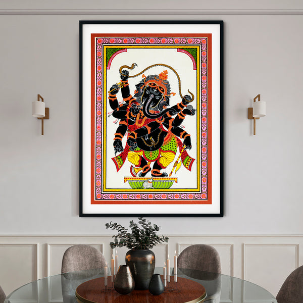 "pattachitra painting - Lord Ganesh: The Saviour Pattachitra Art 1"