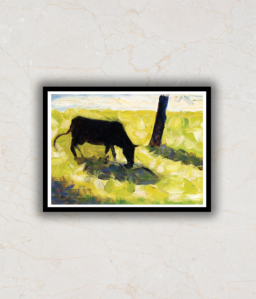 "Black Cow in a Meadow (ca. 1881)"