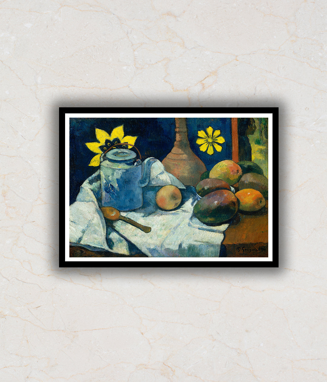 "Still Life with Teapot and Fruit"