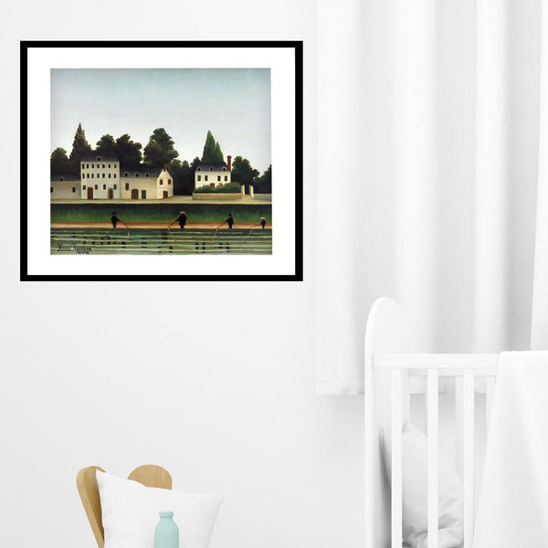 "henri rousseau painting -Landscape and Four Fisherman 1"